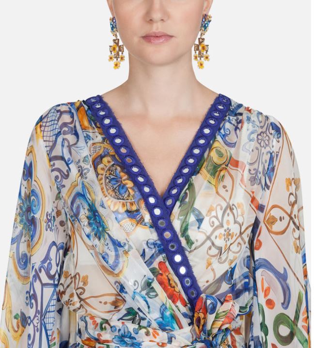 Dolce and Gabbana Ruffled Silk Embellished Jumpsuit